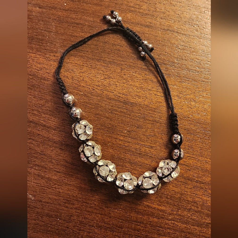 Black Adjustable knotted bracelet